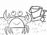 Coloring Crab Cute Awesome Twelve sketch template