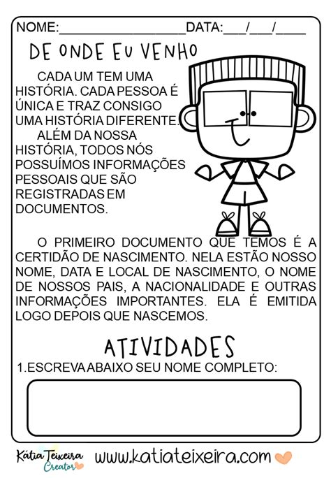 Atividades De Hist Ria Ano Em Pdf De Onde Eu Venho