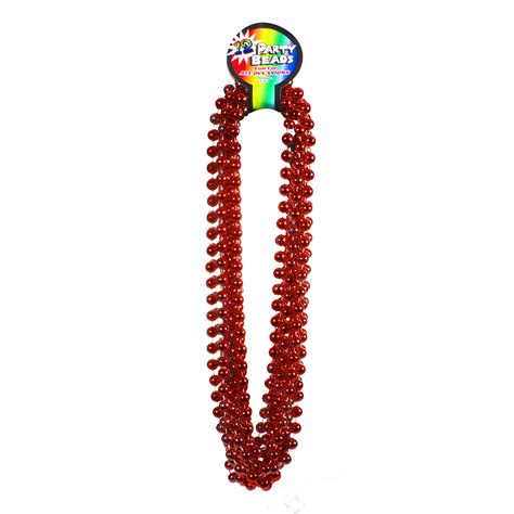 Red 33 12mm Bead Necklaces Party Beads Party Beads Medallions
