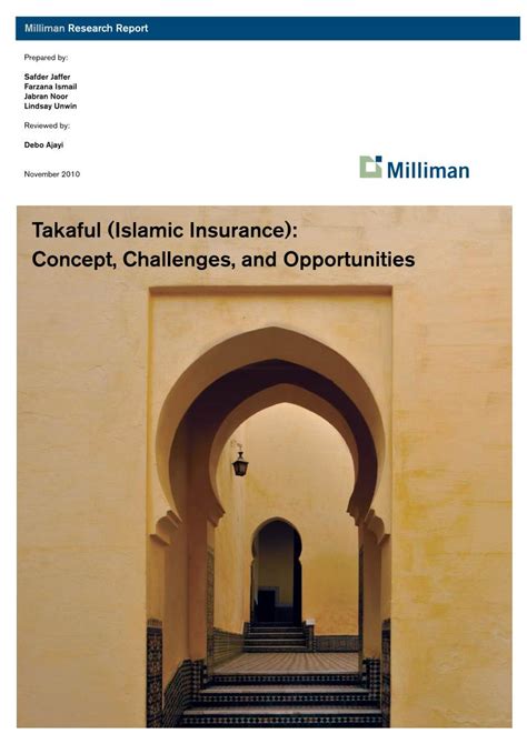 Takaful Islamic Insurance Concept Challenges And Opportunities