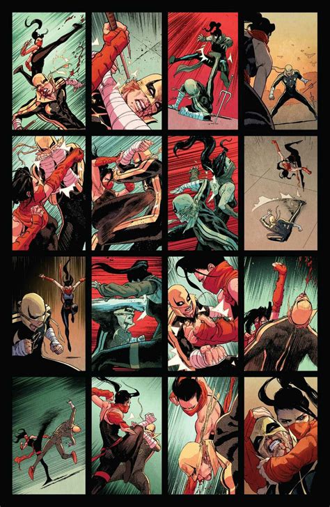 Marvel Defenders 2017 7 Great Example Of Action Fight Scene On American Comic Book Art By
