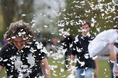 Feathers Fly As Pillow Fights Break Out Across Globe Nbc News