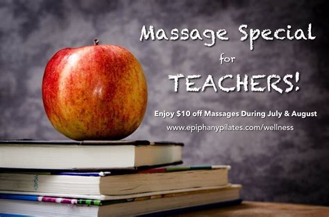 Teacher Special Enjoy 10 Off Massages During July And August — Epiphany Pilates In Fairfax