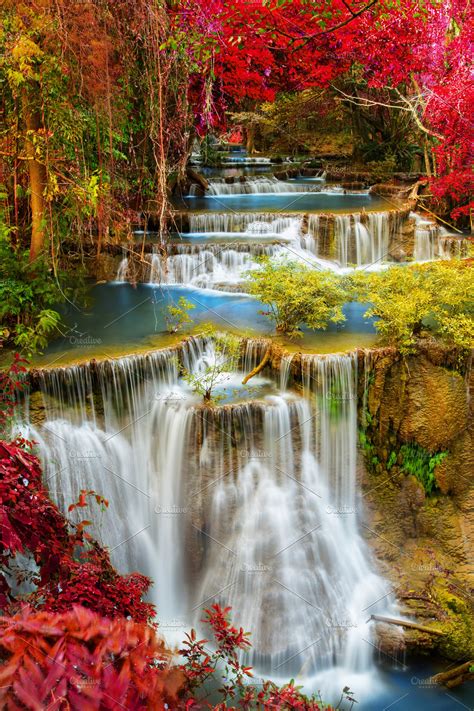 Beautiful Water Fall High Quality Nature Stock Photos Creative Market