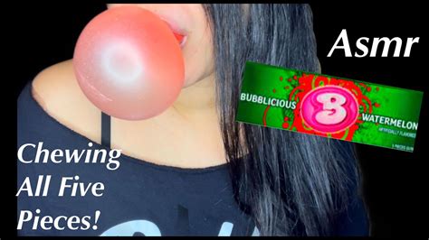 Asmr Chewing Gum Blowing Bubbles Intense Mouth Sounds No Talking Youtube
