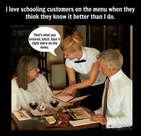 Most People Dont Fully Read The Menu Waitress Humor Waitress Problems