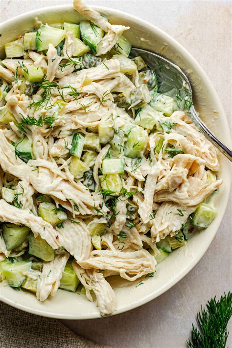 Dill Pickle Chicken Salad Easy Chicken Salad With Pickles