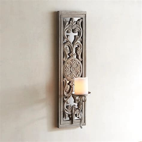White Room Wall Sconce Double Light Antique White Crystal Wall Sconce
