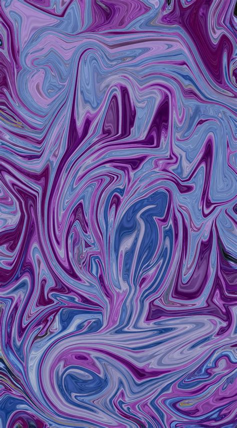 Purple And Blue Abstract Art