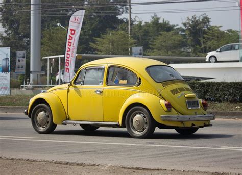 Vintage Private Car Yellow Of Volkswagen Beetle Editorial Image