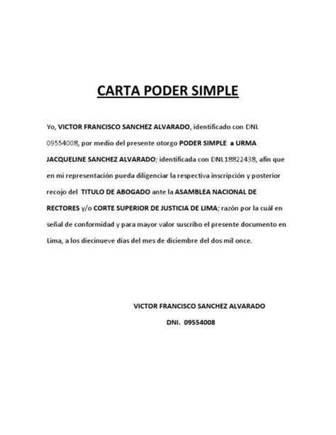 Imágenes De Carta Poder Simple Imágenes