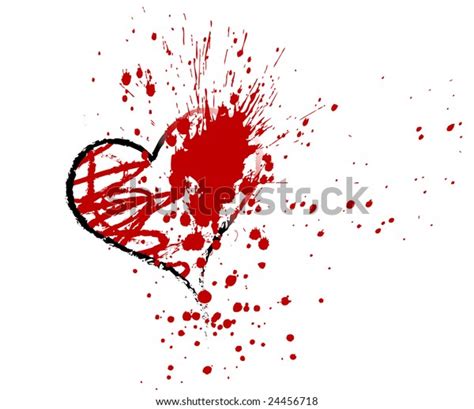Exploding Heart Vector Illustration Stock Vector Royalty Free 24456718