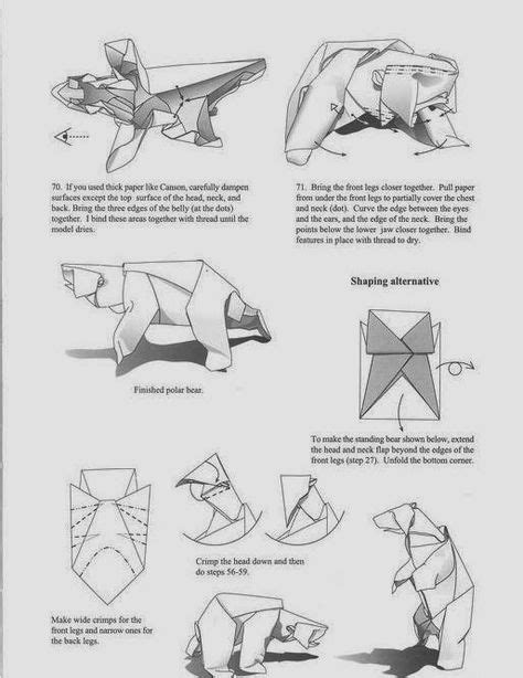 El Arte Del Origami Polar Bear Origami Crafts Paper Carving Polar Bear