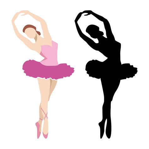 Ballerina In Pink Ballet Tutu Dancer In Beautiful Pose Ballet Vector