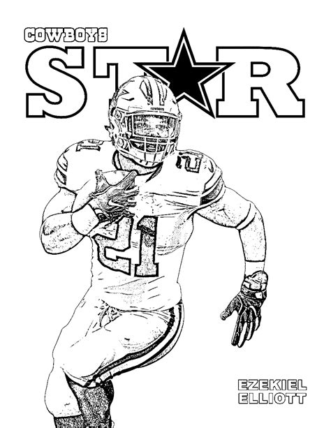 Dallas Cowboys Star Printable Coloring Page Cowboys Coloring Page Page