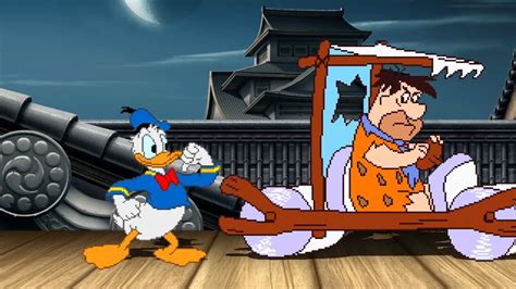 DONALD DUCK VS FRED FLINTSTONE HIGH LEVEL INSANE FIGHT YouTube