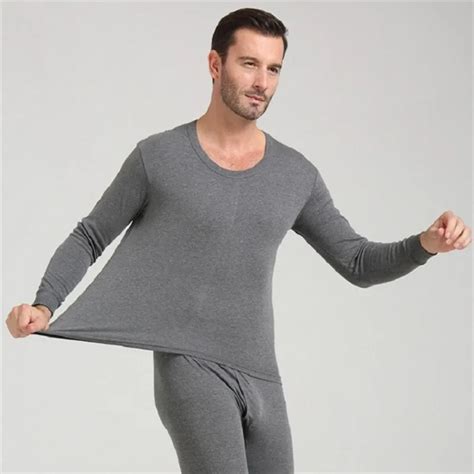 100 Cotton Winter Mens Warm Thermal Underwear Mens Long Johns Thermal