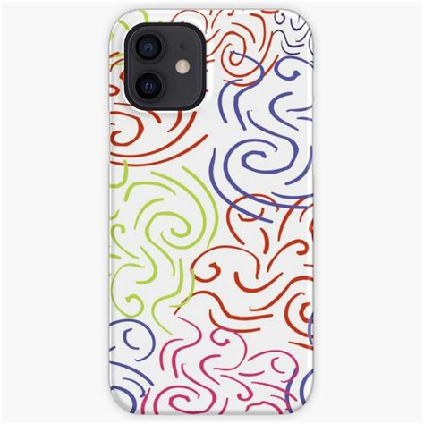 An Iphone Case With Colorful Swirls On It