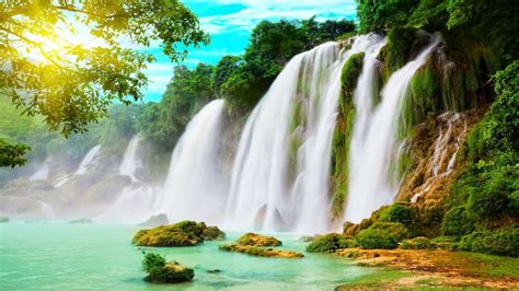 Nice Waterfall Picture 1920 × 1080 Wallpaper