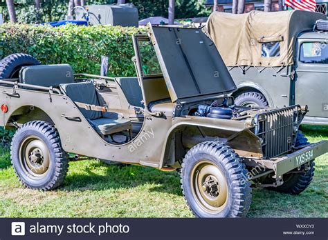 Vintage Military Jeep On Display At The Annual Forties Weekend In Holt