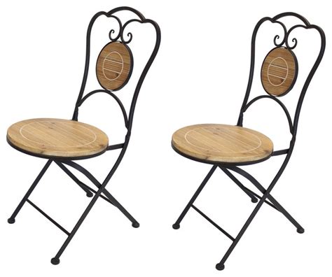 450 mm x 800 mm x 400 mm (1 ft 5 in x 2. French Cafe Bistro Folding Chair, Black Metal Frame, Wood ...