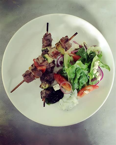 Recipe Of Lamb Souvlaki With Greek Salad