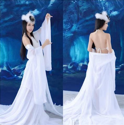 sexy dance dress white costumes tang hanfu chinese ancient clothing fairy costume gorgeous