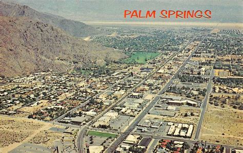 Palm Springs California Birdseye View Of City Vintage Postcard K90694
