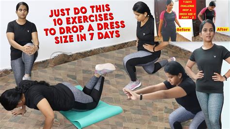 10 Exercises Drop A Dress Size 🏋️ Within 7 Days Home Workout Exercise