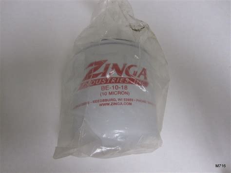 zinga industries inc spin on filter be 10 18 10 micron ebay