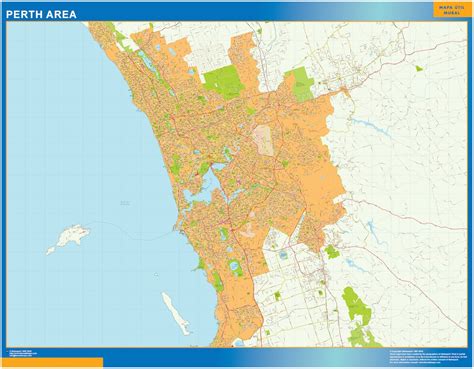 Feiern sie ihren lieblingsplatz mit einer. Perth area laminiert Karte - Karten für Österreich und ...