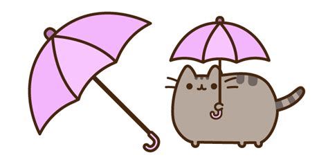 Pusheen with Umbrella | Umbrella, Pink umbrella, Pusheen