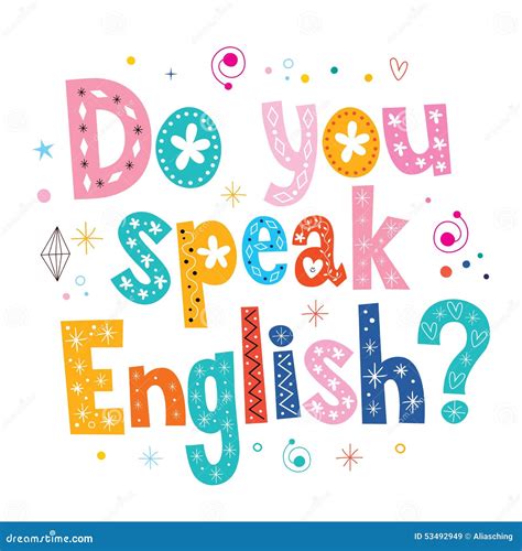 Do You Speak English Poster Vector Illustration 102086610