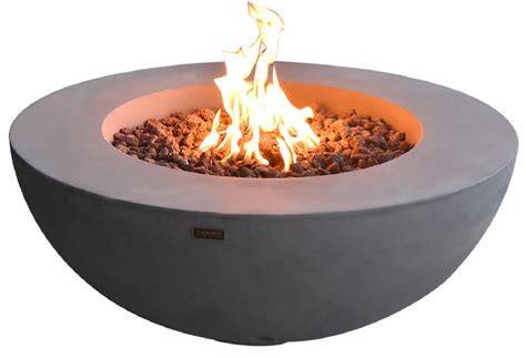 Round Propane Fire Pit With Glass Rocks Glass Designs