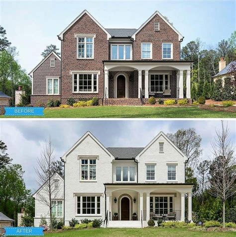 Image result for painted brick homes before and after pics painted. #101: Should We Paint Our Brick House White? # ...