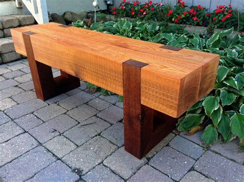 Image 0 Modern Wood Bench Rustic Wood Bench Wood Bench Outdoor