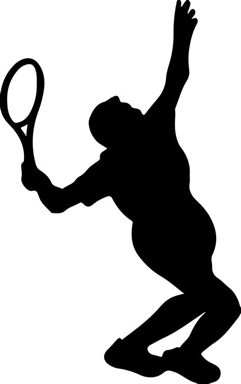 Clipart Male Tennis Player Silhouette Free Transparent Png Clip