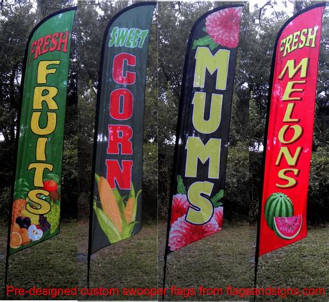 Custom Flags Swooper Feather Flags Signs Banners Promotion Products