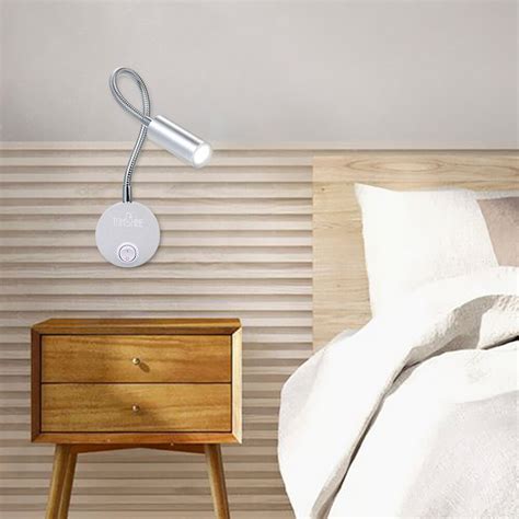 Sold and shipped by lamps plus. Tomshine 3W LED Wall Lamp Flexible Home Hotel Bedside Reading Wall Light Fashion Book Lights ...