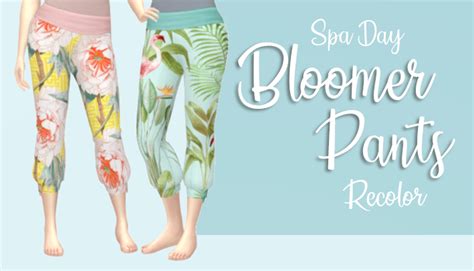 Spa Day Bloomer Pants Recolor Hey Lovelies Heres Sims 4 Seasons