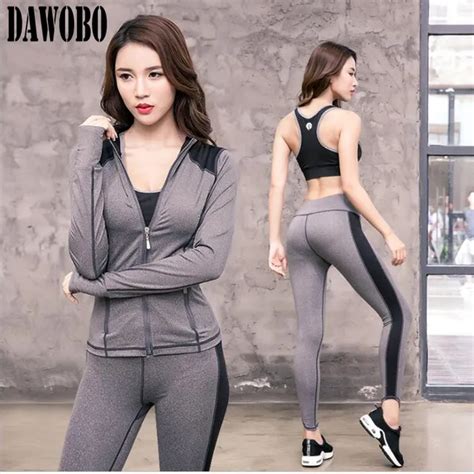 new women yoga suit set three piece sets of winter and winter sports pants running fitness suite