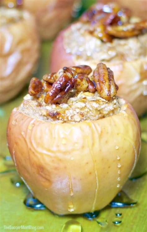 Oatmeal Stuffed Apples With Candied Pecans The Soccer Mom Blog