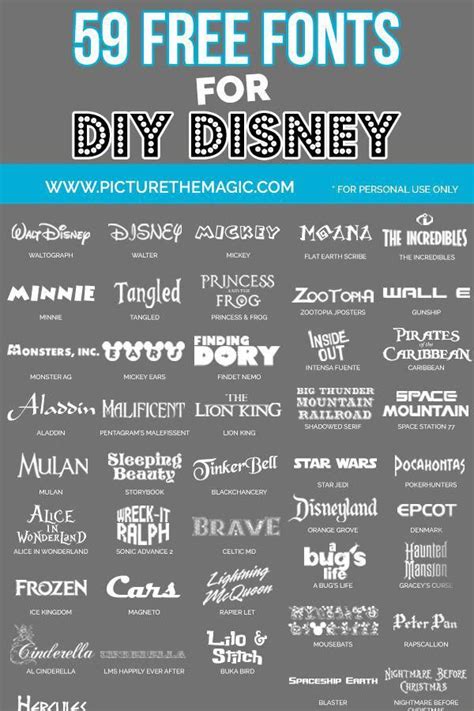 Download More Than 50 Free Disney Fonts That Are Available For Your