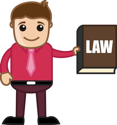 Showing Law Book Know The Law Business Cartoon Royalty Free Stock