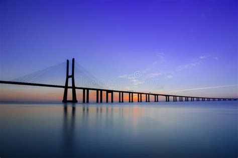 Sunrise At Vasco Da Gama Bridge The Longest Bridge In Europe Who