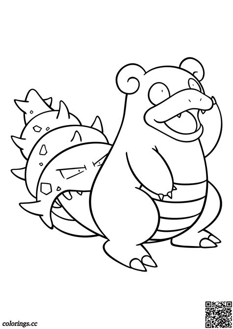 080 Slowbro Libro De Colorear Pokemon Libro De Colorear Coloringscc