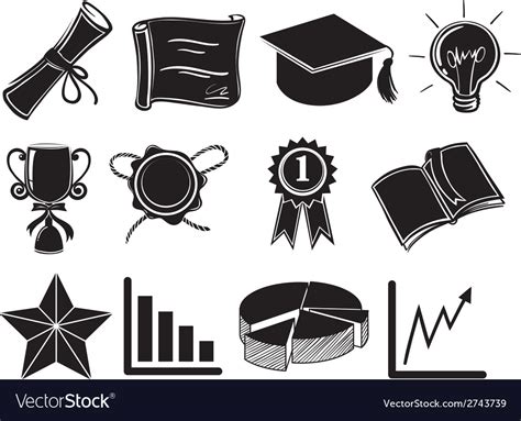 Symbols And Signs Of Success Royalty Free Vector Image