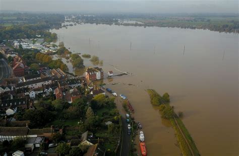 Aerial Views Show The Extend Of The Flooding From The River Severn