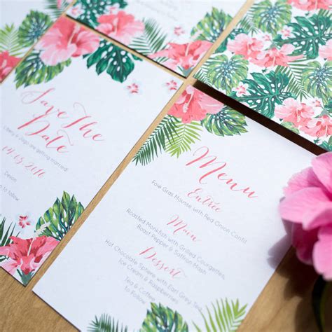 tropical wedding invitation templates