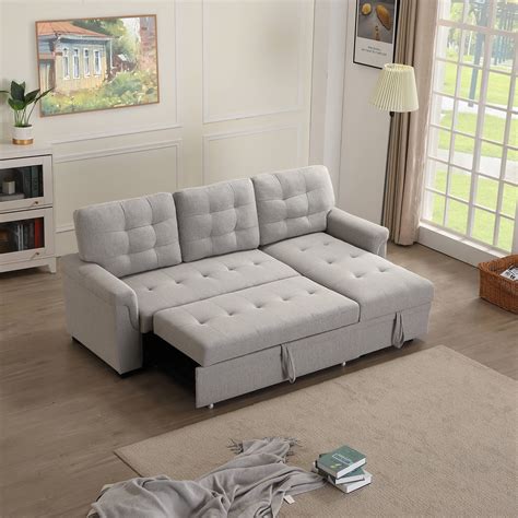 Clearance 86w L Shape Sectional Sofa With Reversible Chaise Mid